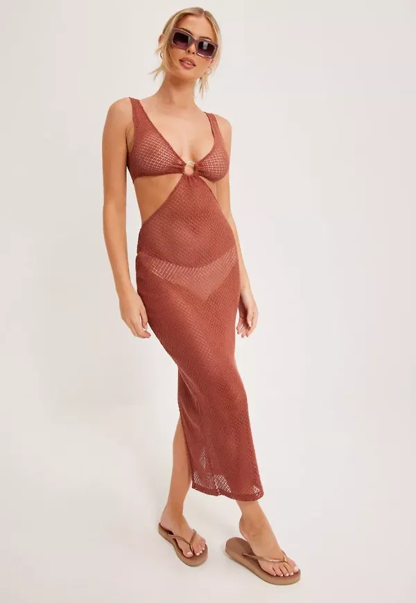 Nelly - Strandkläder - Brun - Ethnic Beach Dress - Strandkläder