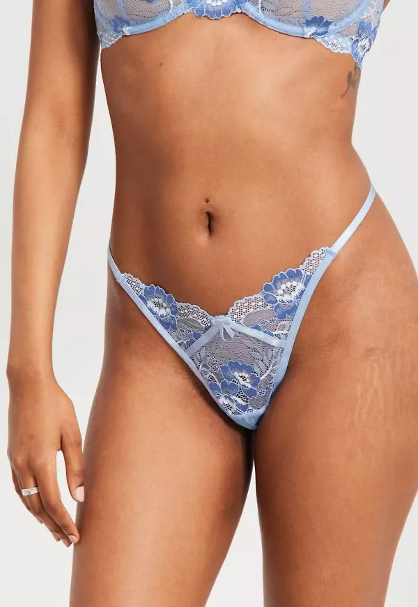 Nelly - Trosor - Blå - Flavour Thong - Underkläder - Panties