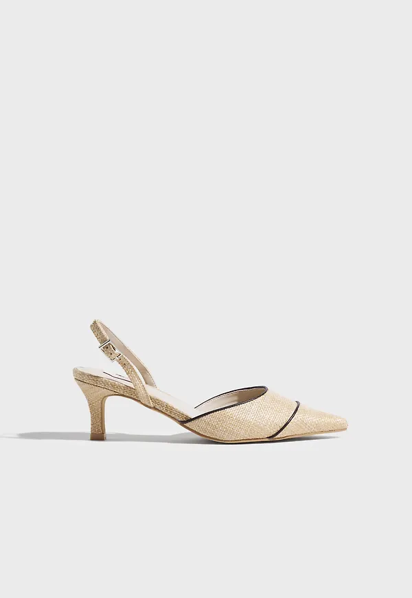 Nelly - Beige - Contrast Pointy Pump