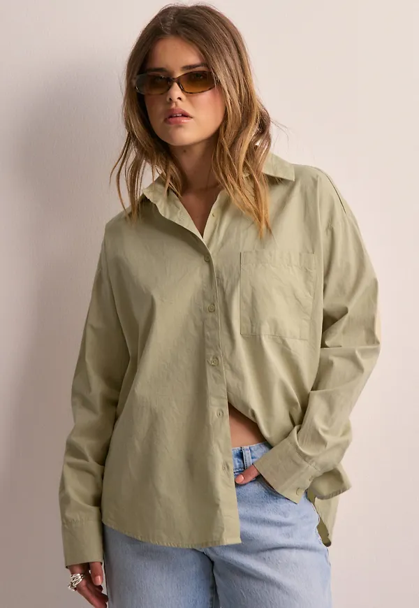Nelly - Beige - Flowy Cotton Shirt