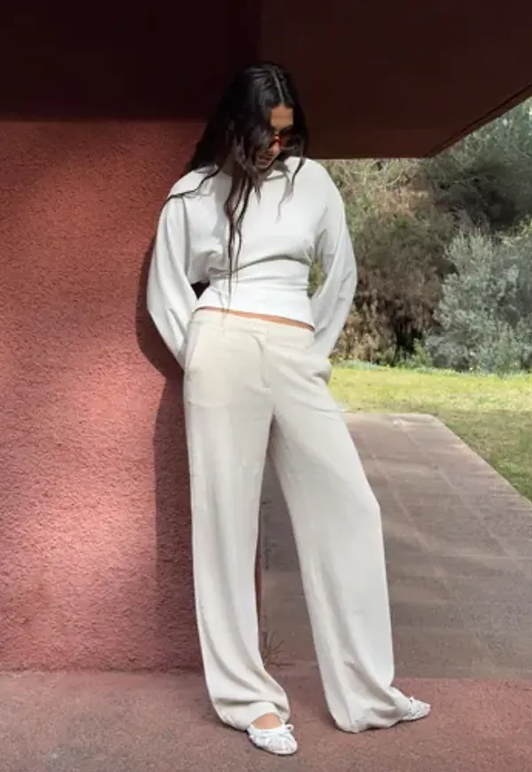 Nelly - Beige - Linen Suit Pants