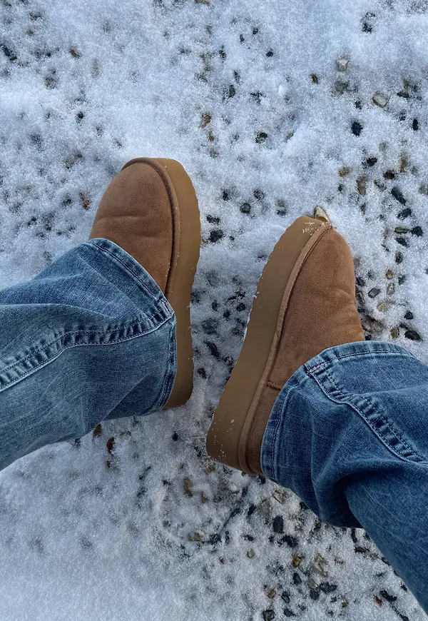 Nelly - Beige - Platform Boots