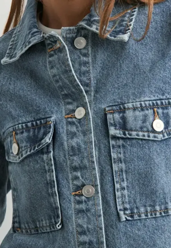 Nelly - Blå - Denim Pocket Jacket