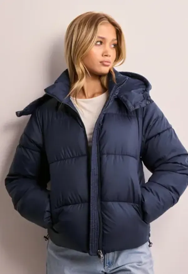 Nelly - Blå - Everyday Puffer Jacket (semi shiny)
