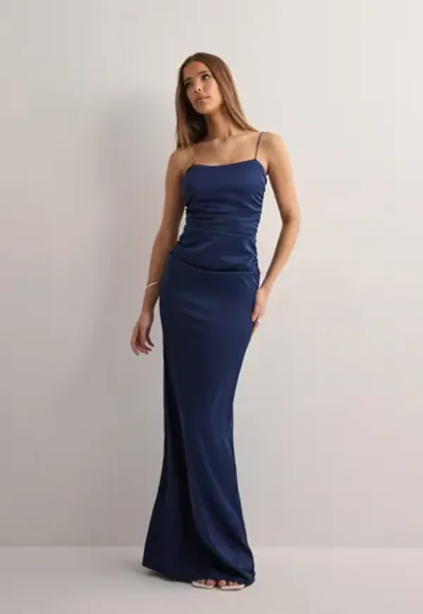 Nelly - Blå - Fancy Satin Dress