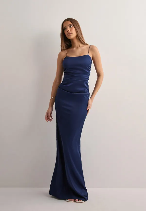 Nelly - Blå - Fancy Satin Dress