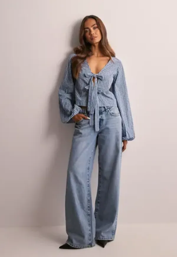 Nelly - Blå - Favorite Bow Blouse