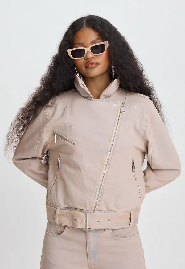 Nelly - Blå - Jubilee Biker Denim Jacket