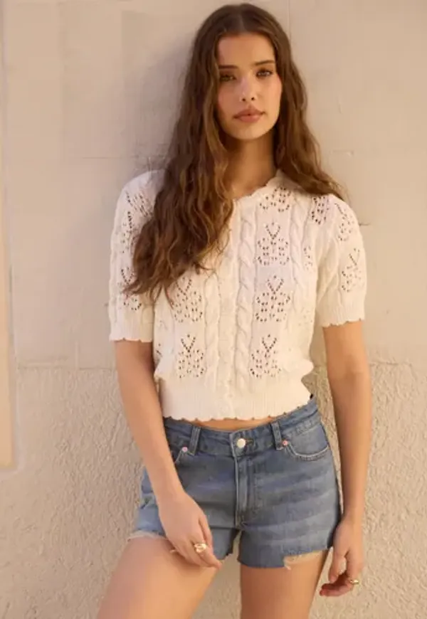 Nelly - Blå - Low Waist Jeans Shorts