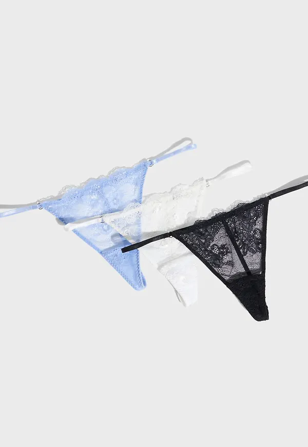 Nelly - Blå - Our Memories Thong 3-pack