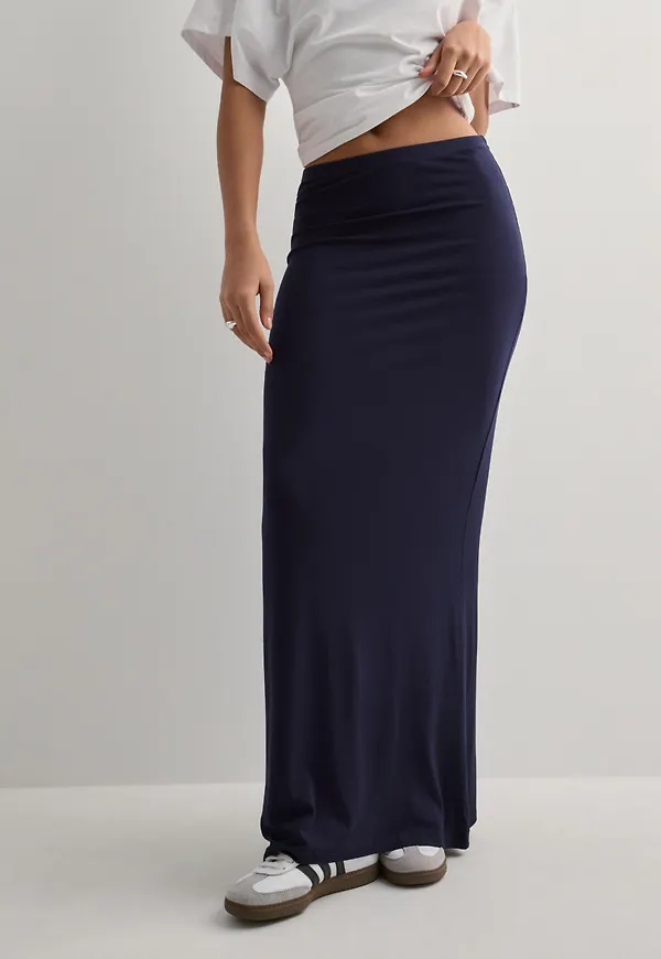 Nelly - Blå - Perfect Low Waist Maxi Skirt