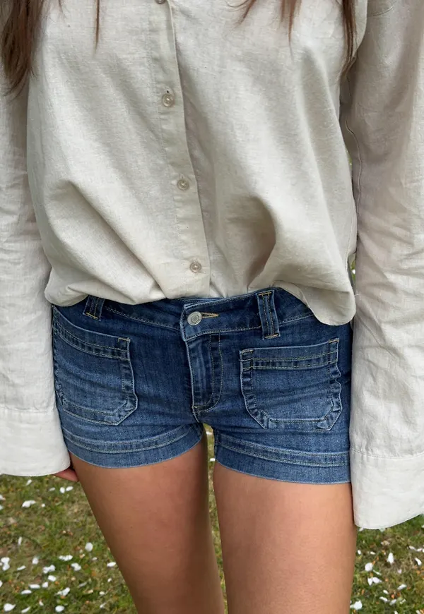 Nelly - Blå - Pocket Jeans Shorts
