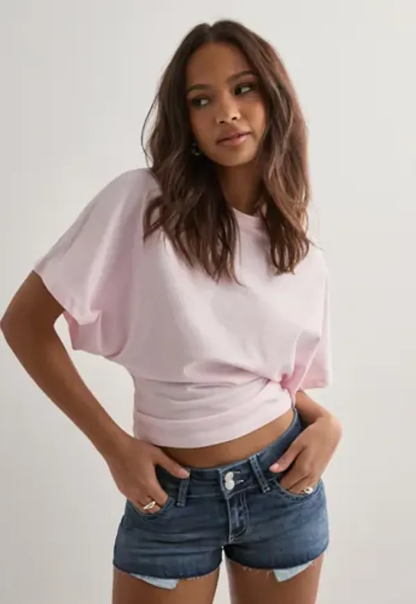 Nelly - Blå - Stitch Jeans Shorts