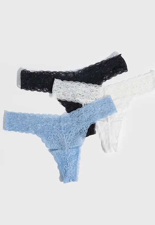 Nelly - Blå - What I Like Thong 3-pack
