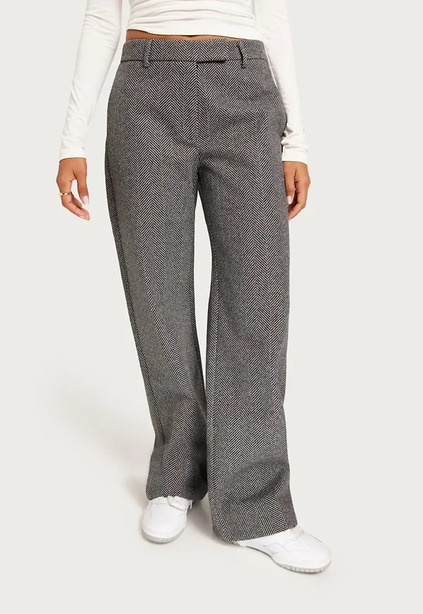 Nelly - Grå - Pattern Suit Pant