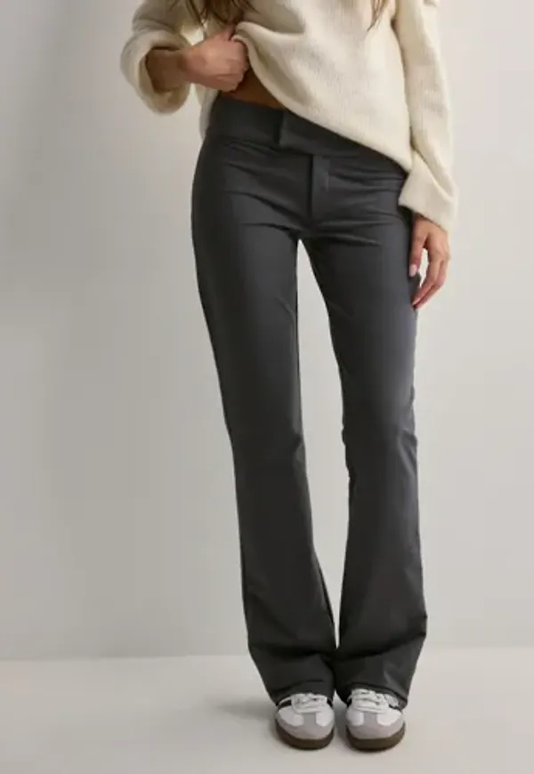 Nelly - Grå - Soft Flare Pants