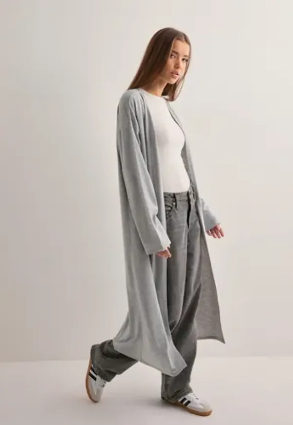 Nelly - Grå - Soft Luxe Long Cardigan