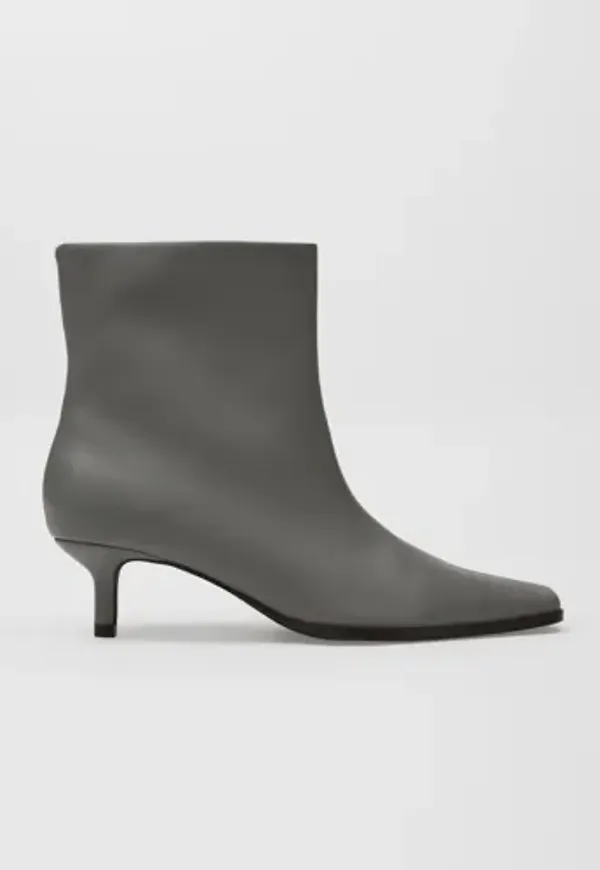 Nelly - Grå - Squaretoe Ankel Boot