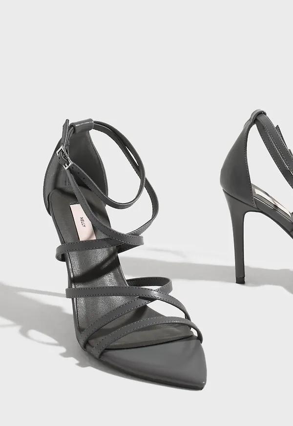 Nelly - Grå - Strappy Pointy Heel