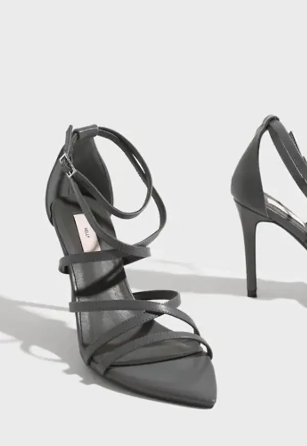 Nelly - Grå - Strappy Pointy Heel