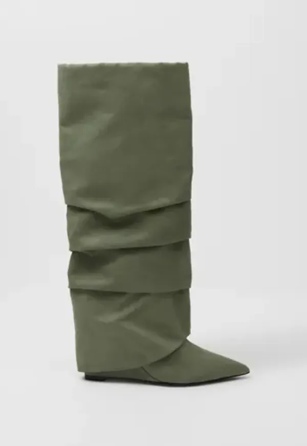 Nelly - Grön - Folded Shaft Boot