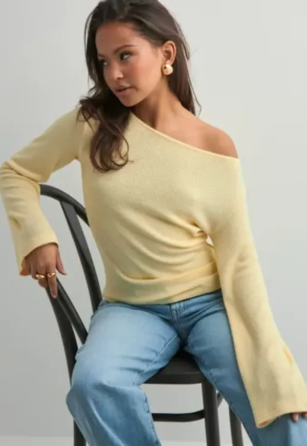 Nelly - Gul - Gorgeous Wide Sleeve Sweater