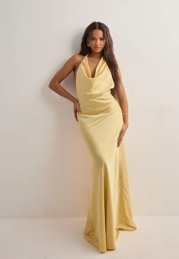 Nelly - Gul - Halter Bow Dress