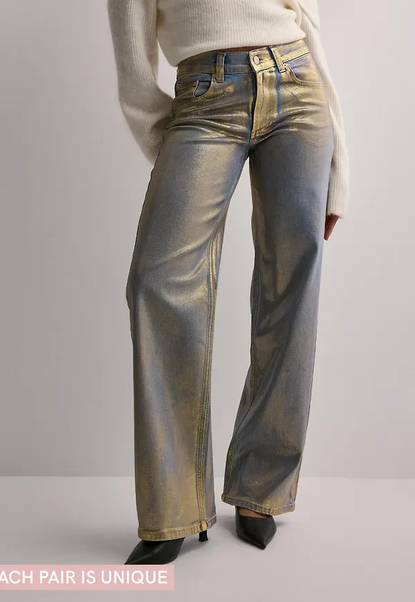 Nelly - Guld - Loose Golden Jeans