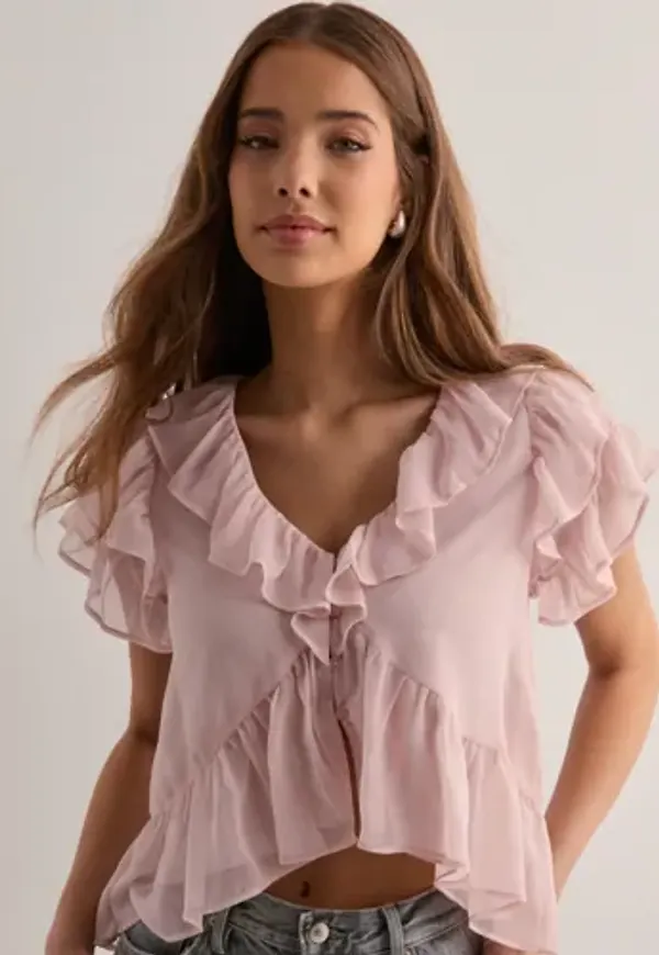 Nelly - Rosa - Dreamy Flounce Blouse