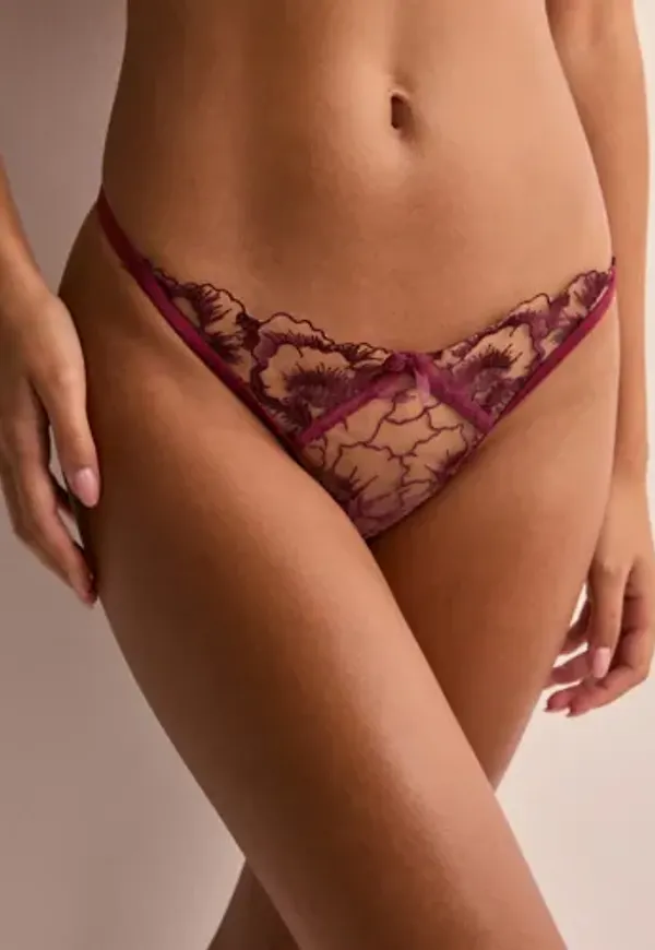 Nelly - Röd - Contrast Mesh Thong