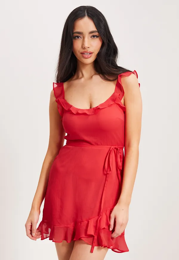 Nelly - Röd - Flounce Away Dress
