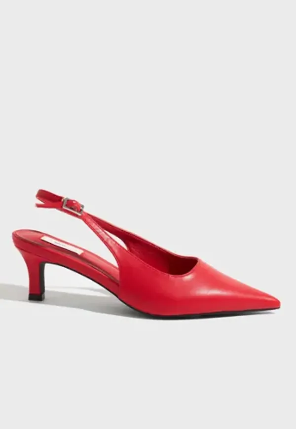 Nelly - Röd - Pointy Low Slingback