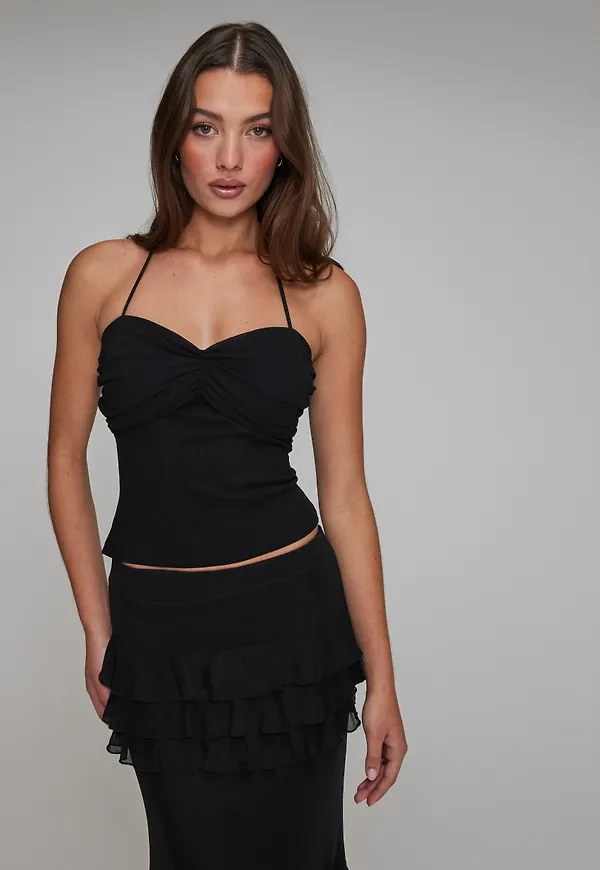 Nelly - Svart - Dressed Up Bustier Top