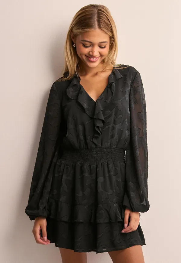 Nelly - Svart - Flounce Dress