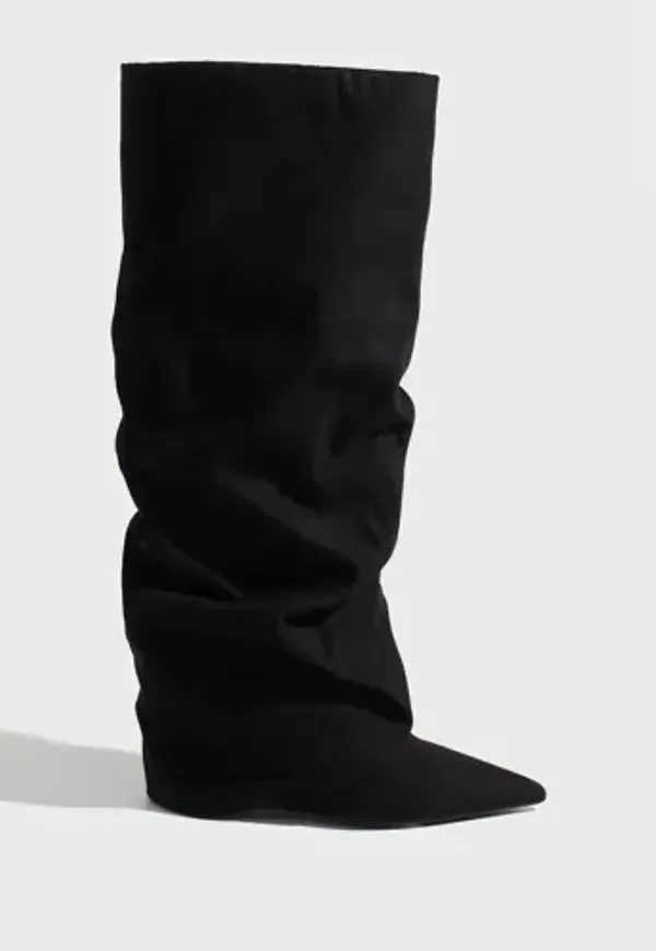 Nelly - Svart - Folded Shaft Boot