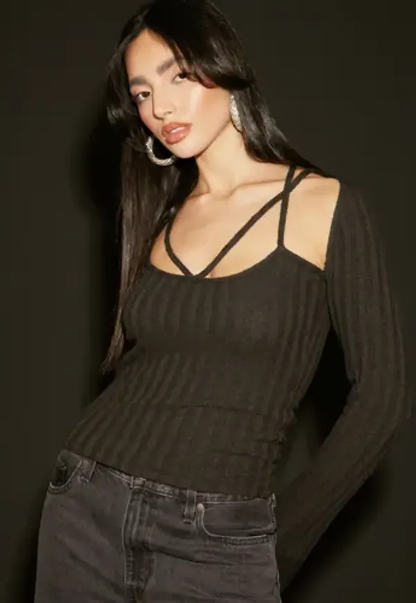 Nelly - Svart - Structure Strap Top