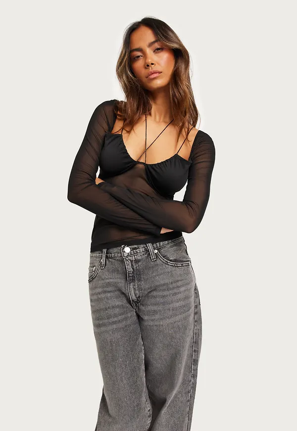 JJXX - Brun - Jxpip Rlx Straight Melange Hw Pant