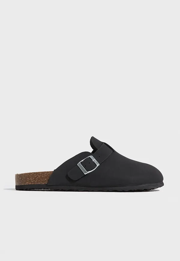Nelly - Svart - Suede Clog Slipper