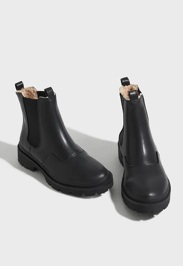 Nelly - Svart - Warm Chelsea Boot