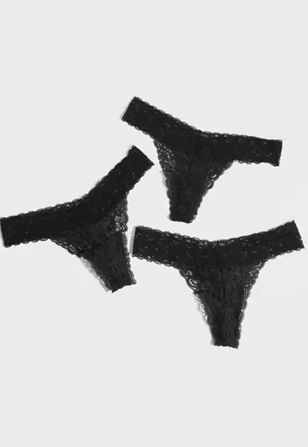 Nelly - Svart - What I Like Thong 3-pack