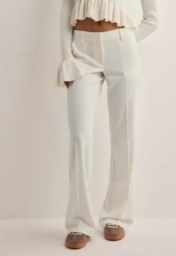 Nelly - Vit - Low Waist Flare Suit Pants