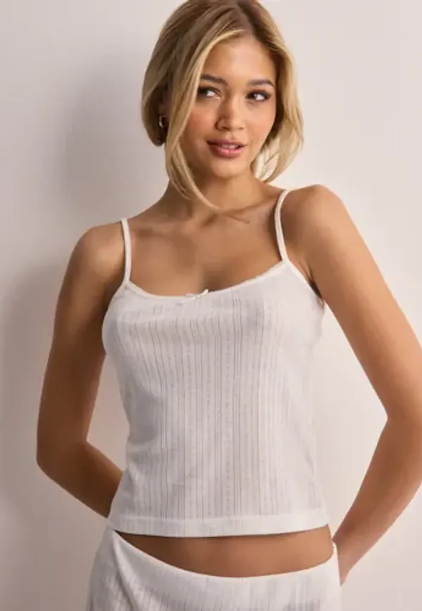 Nelly - Vit - Pointelle Strap Top