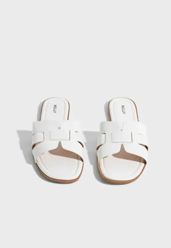 Nelly - Vit - Slip In Sandal