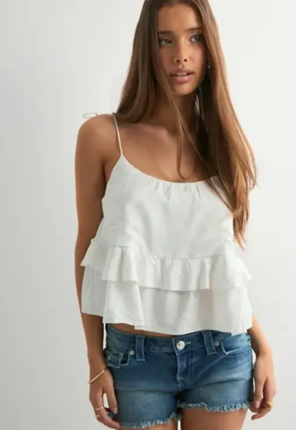 Nelly - Vit - Volume Flounce Top