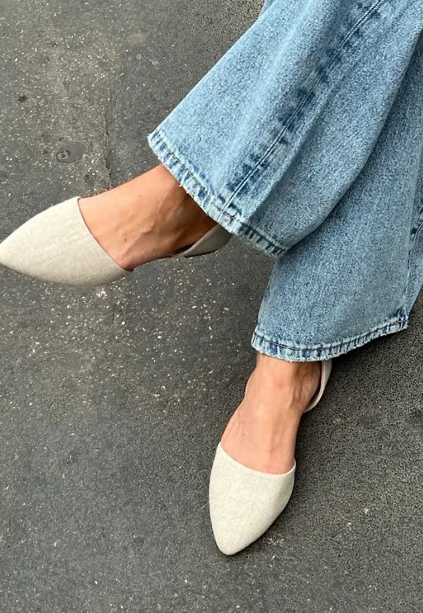 Nelly - Beige - Open Ballerina