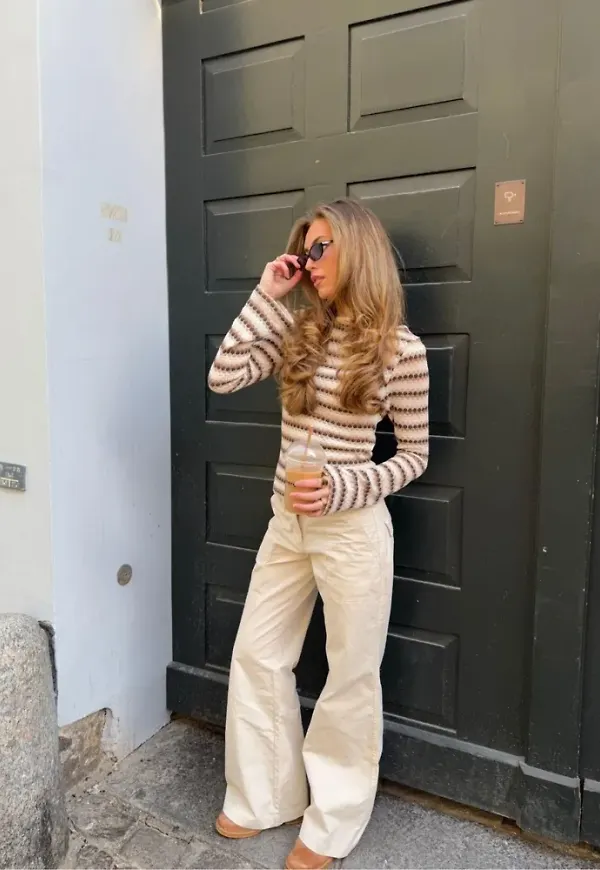Nelly - Beige - Relaxed Cargo Pants