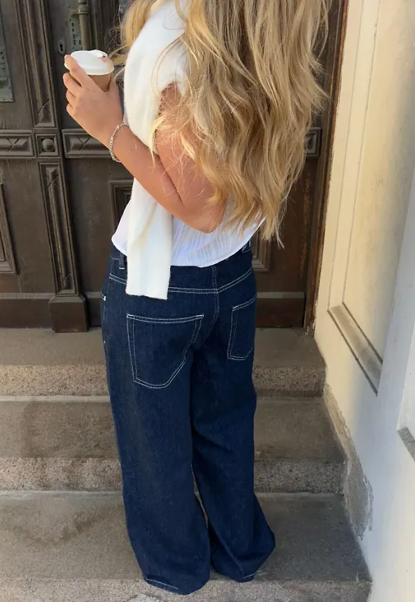 Nelly - Blå - Baggy Jeans