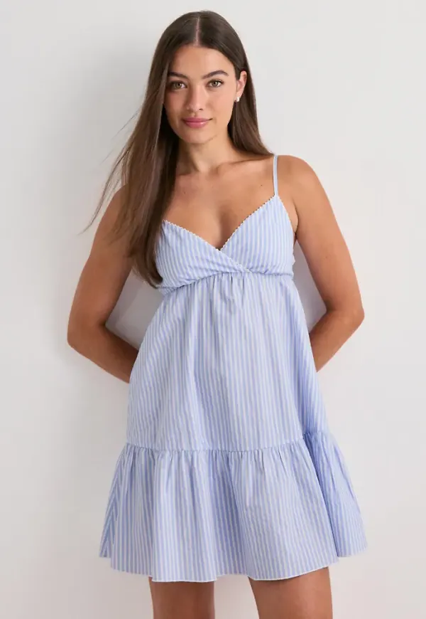 Nelly - Blå - Lace Detail Dress