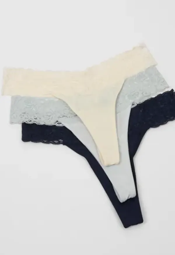 Nelly - Blå - Lovely Feels Thong 3-pack