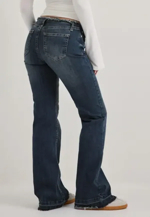 Nelly - Blå - No Waist Bootcut Jeans